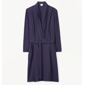 Aritzia Wilfred Franca Wrap Long Sleeve Dress Plum Purple Size 6